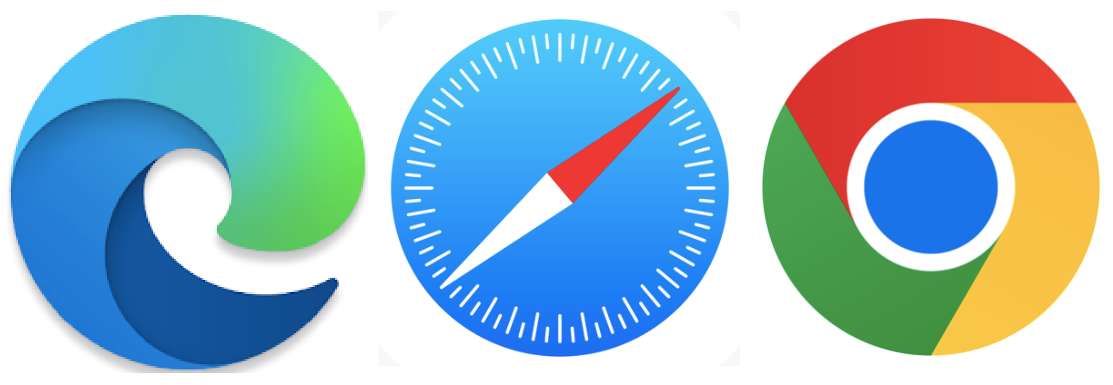 Microsoft Edge瀏覽器/Apple Safari/Google Chrome